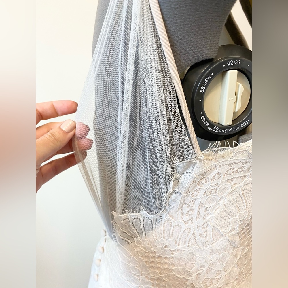 Essence of Australia Lace Chiffon Wedding Dress - Picture 12 of 16